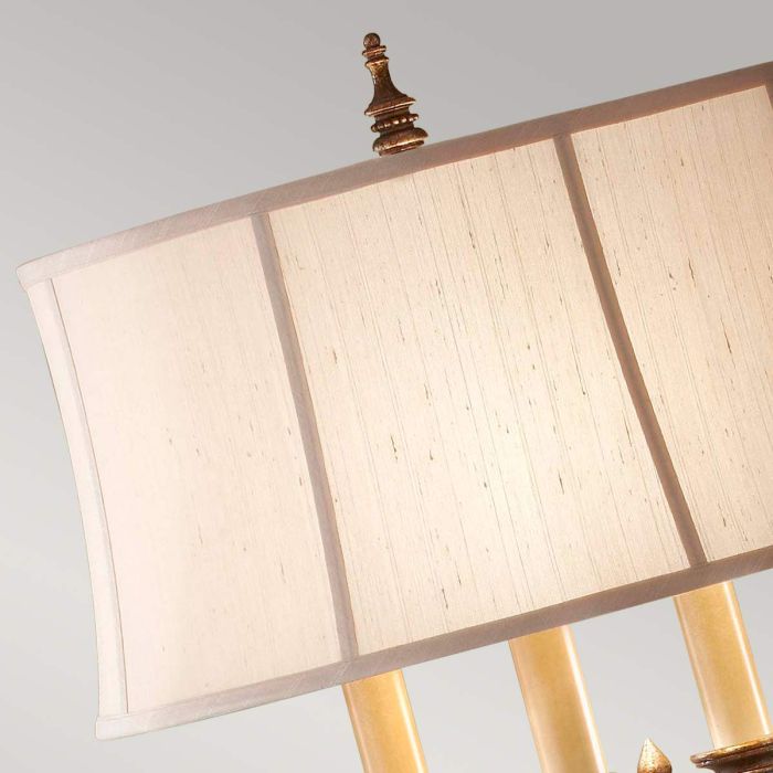 Gibson 4 Light Floor Lamp - Cambridge Crackle with Desert Shade