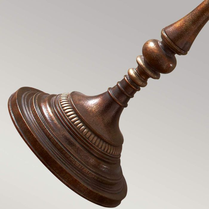 Gibson 1 Light Floor Lamp - Cambridge Crackle with Desert Shade