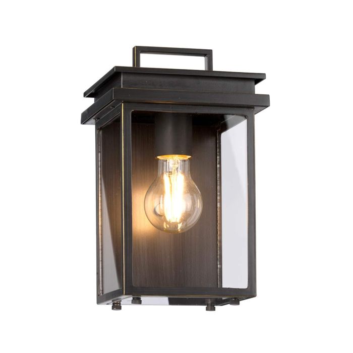 Glenview 1 Light Small Wall Lantern - Antique Bronze