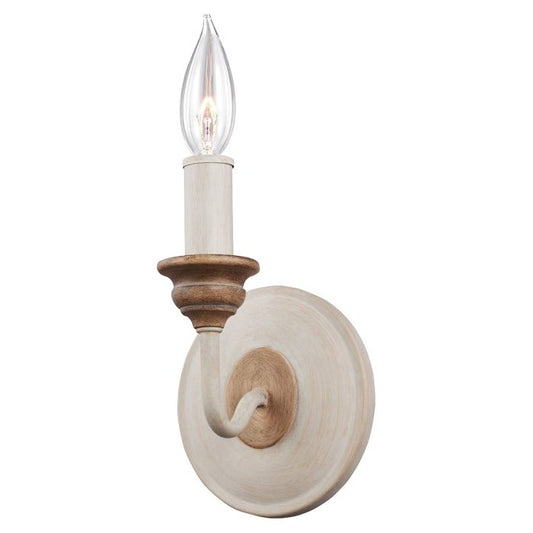 Hartsville 1 Light Wall Light - Chalk Washed / Beachwood