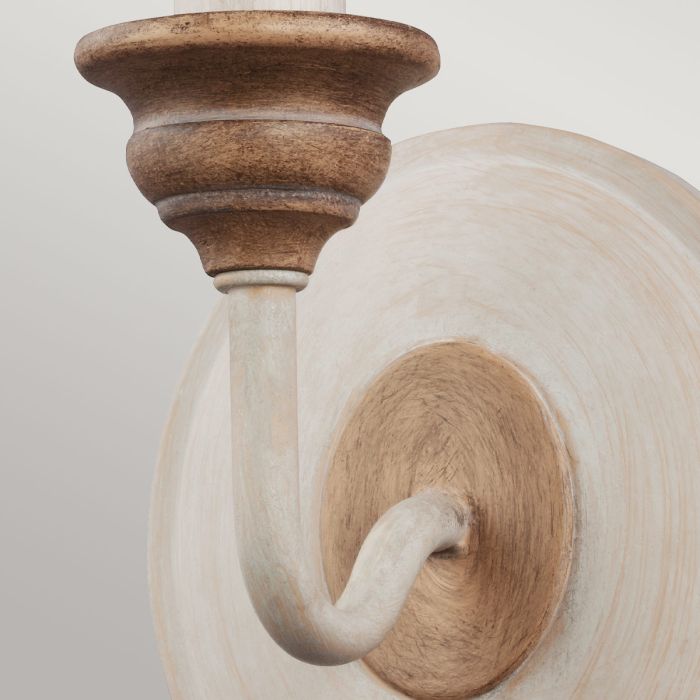 Hartsville 1 Light Wall Light - Chalk Washed / Beachwood