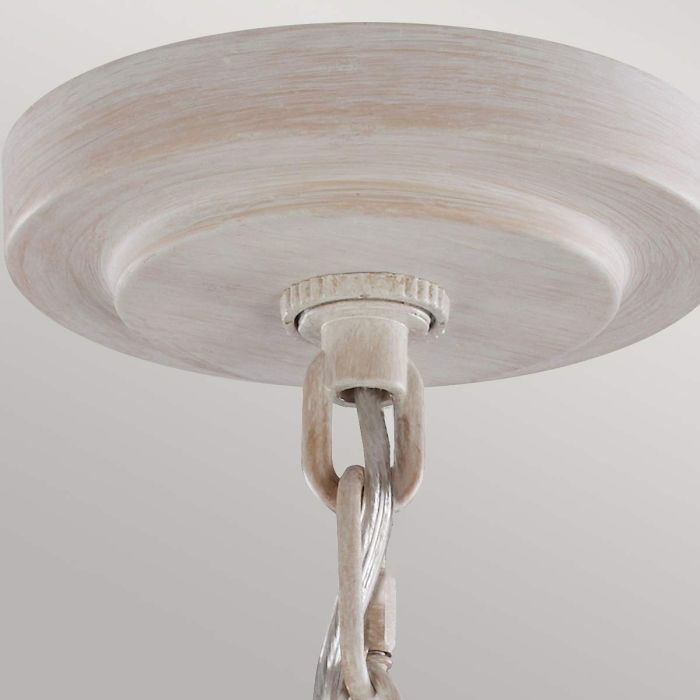 Hartsville 3 Light Chandelier - Chalk Washed / Beachwood