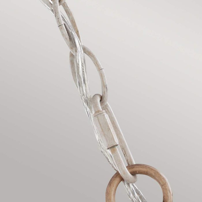 Hartsville 3 Light Chandelier - Chalk Washed / Beachwood