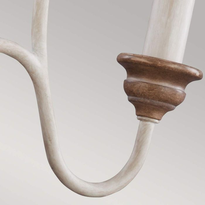 Hartsville 3 Light Chandelier - Chalk Washed / Beachwood