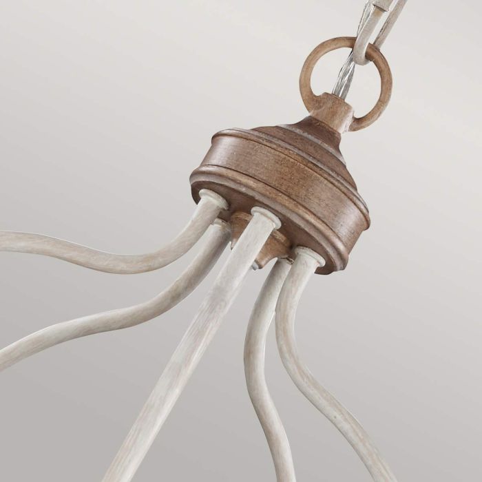 Hartsville 5 Light Chandelier - Chalk Washed / Beachwood
