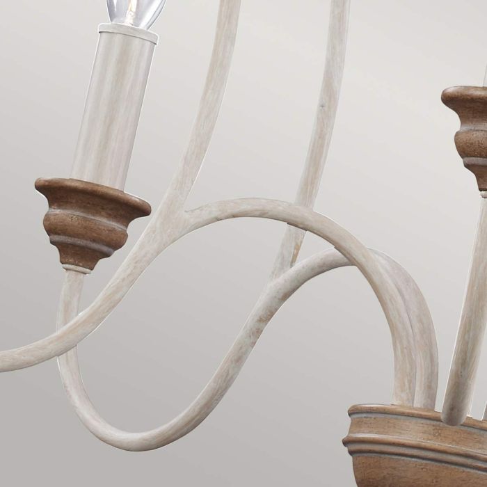 Hartsville 5 Light Chandelier - Chalk Washed / Beachwood
