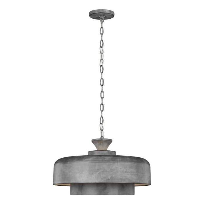 Haymarket 1 Light Pendant - Weathered Galvanized