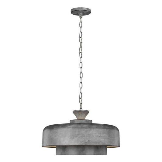 Haymarket 1 Light Pendant - Weathered Galvanized