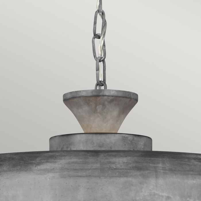 Haymarket 1 Light Pendant - Weathered Galvanized