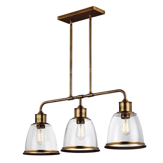 Hobson 3 Light Island Chandelier Aged Brass