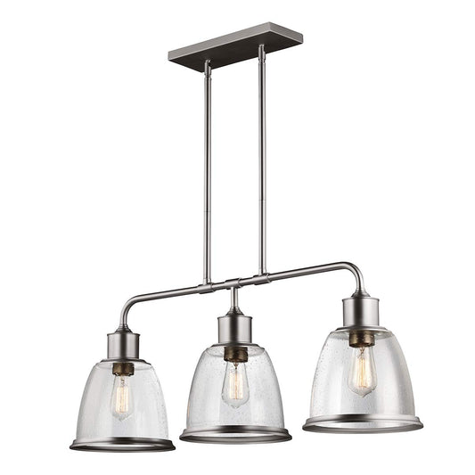 Hobson 3 Light Island Chandelier Satin Nickel