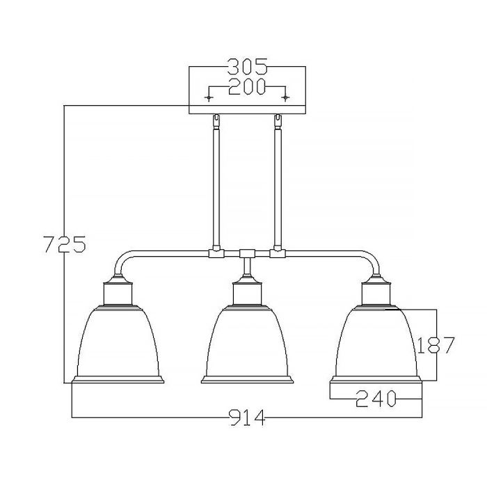 Hobson 3 Light Island Light - Satin Nickel