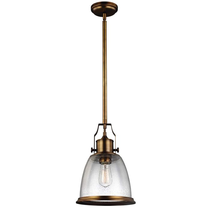 Hobson 1 Light Medium Pendant - Aged Brass