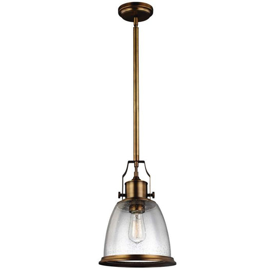 Hobson 1 Light Medium Pendant - Aged Brass