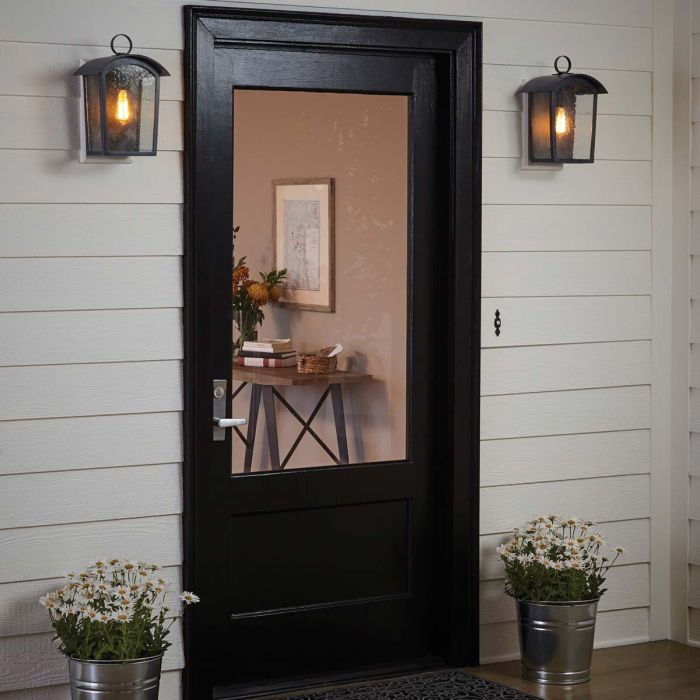 Hodges 1 Light Large Wall Lantern - Ash Black