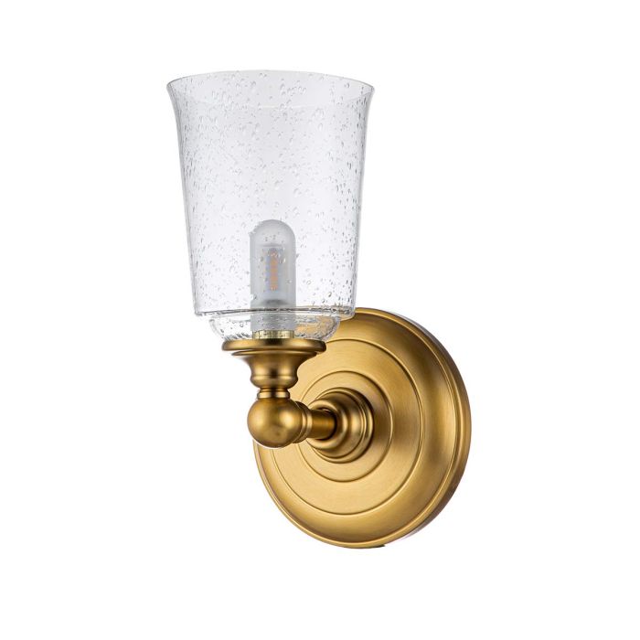 Huguenot Lake 1 Light Wall Light - Burnished Brass