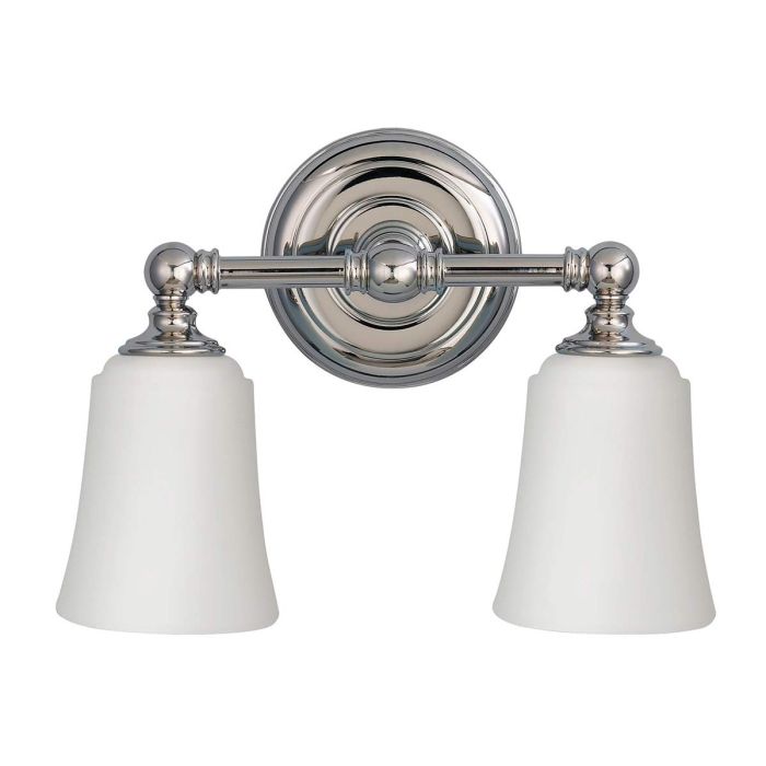 Huguenot Lake 2 Light Wall Light - Polished Chrome