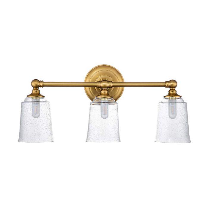 Huguenot Lake 3 Light Wall Light - Burnished Brass