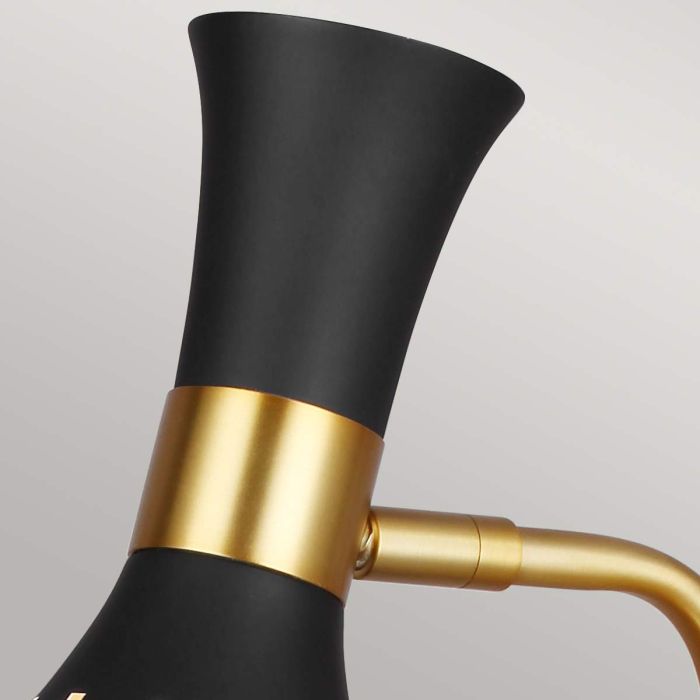 Joan 1 Light Table Lamp - Midnight Black / Burnished Brass