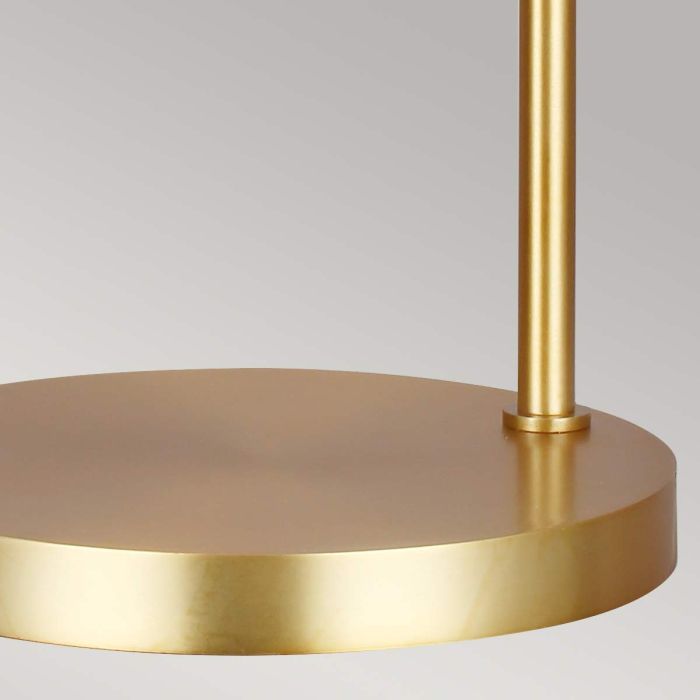 Joan 1 Light Table Lamp - Matte White / Burnished Brass