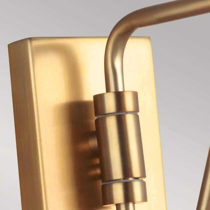 Joan 1 Light Wall Light - Midnight Black / Burnished Brass