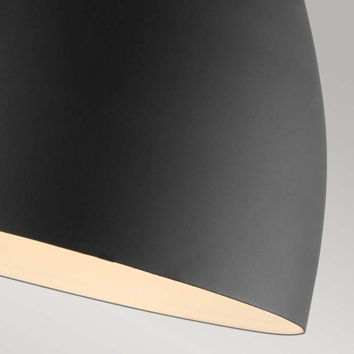 Joan 1 Light Wall Light - Midnight Black / Burnished Brass