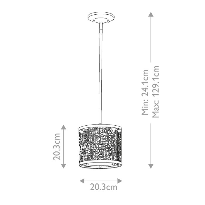 Joplin 1 Light Mini Pendant - Chrome