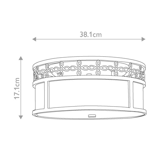 Justine 3 Light Flush - Astral Bronze