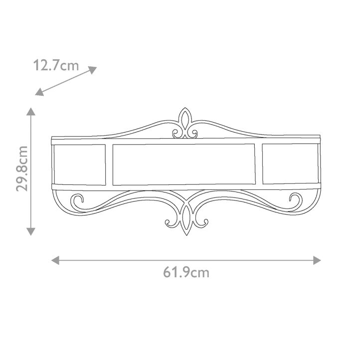 Justine 2 Light Wall Light - Horizontal - Astral Bronze
