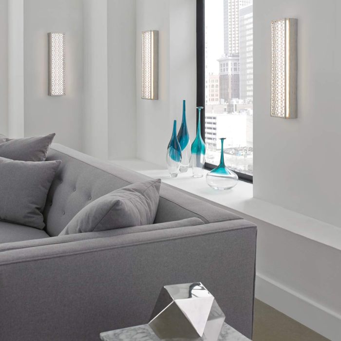 Kenney 4 Light LED Wall Light - Sunrise Silver