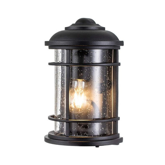 Lighthouse 1 Light Half Lantern - Textured Black