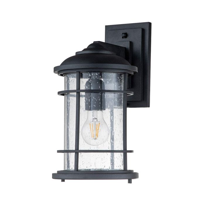 Lighthouse 1 Light Medium Wall Lantern - Textured Black