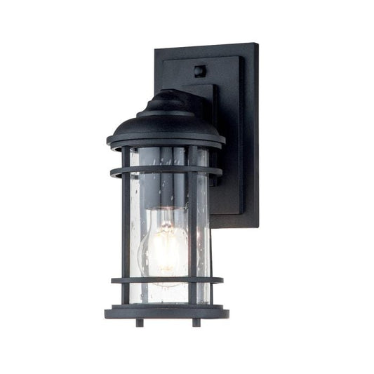 Lighthouse 1 Light Small Wall Lantern - Textured Black