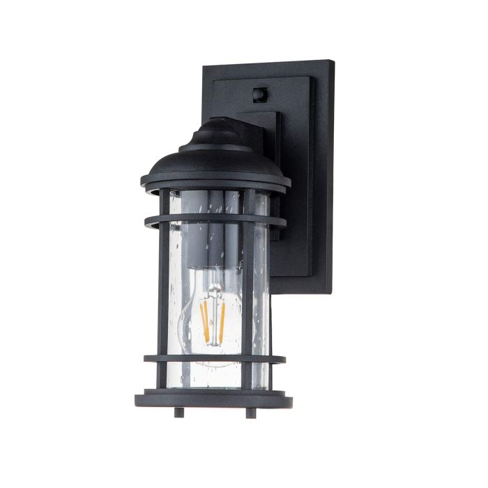 Lighthouse 1 Light Small Wall Lantern - Textured Black
