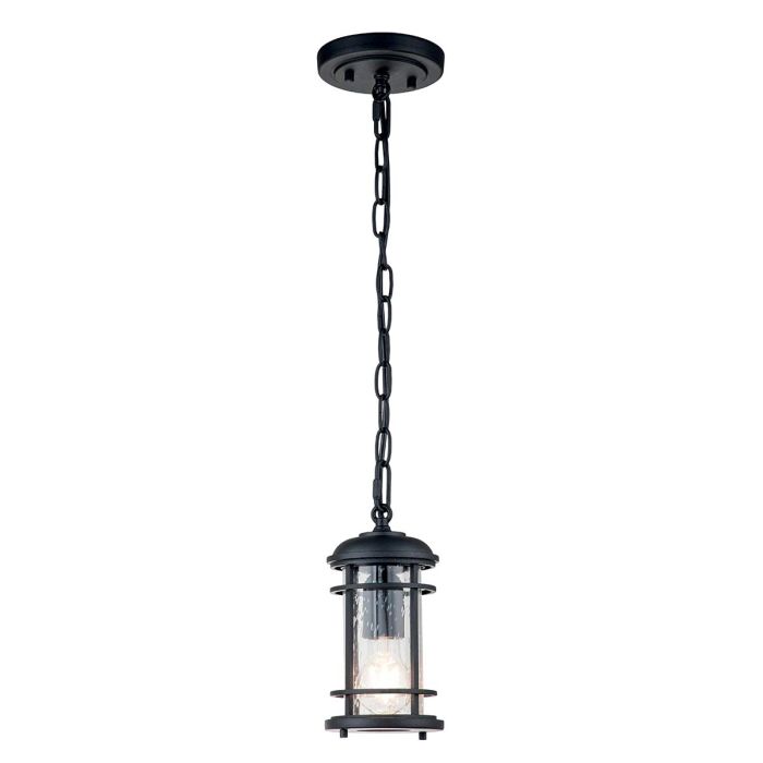 Lighthouse 1 Light Small Chain Lantern - Textured Black