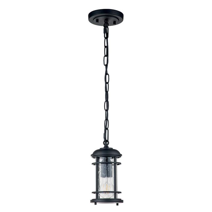 Lighthouse 1 Light Small Chain Lantern - Textured Black