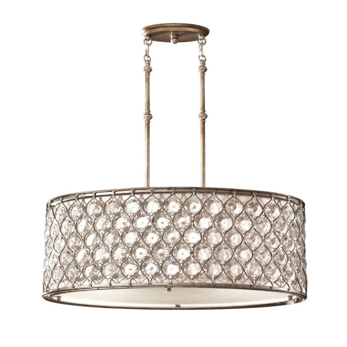 Lucia 3 Light Pendant Light - Burnished Silver