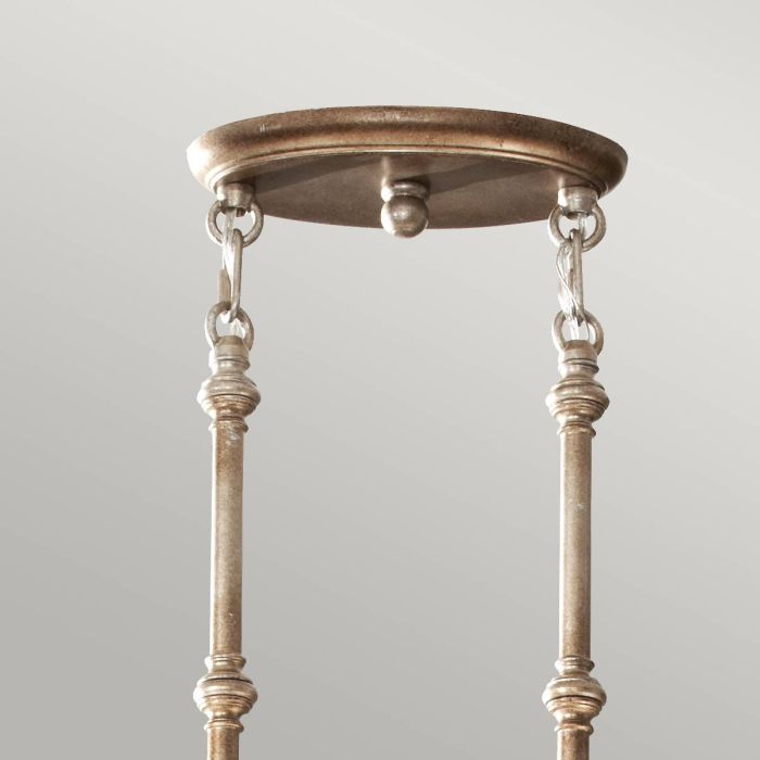 Lucia 3 Light Pendant Light - Burnished Silver