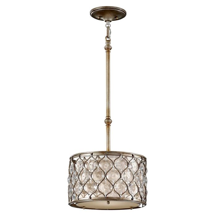Lucia 1 Light Pendant Light - Burnished Silver