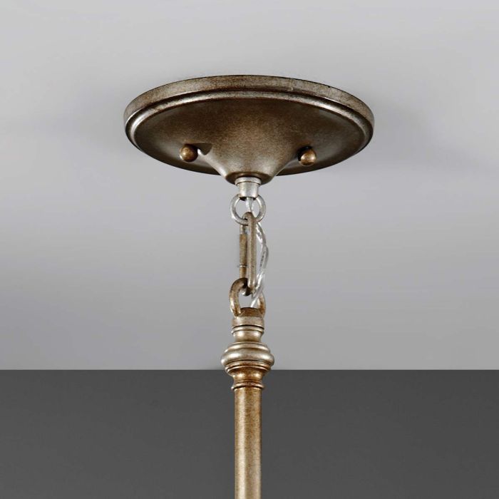 Lucia 1 Light Pendant Light - Burnished Silver