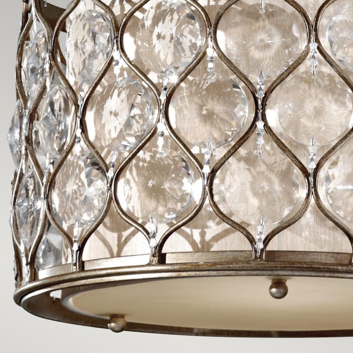 Lucia 1 Light Pendant Light - Burnished Silver