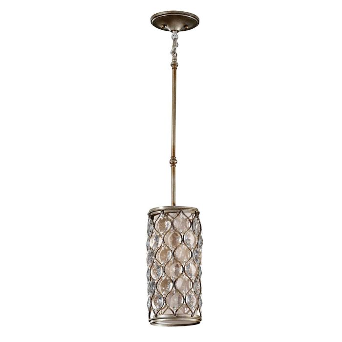 Lucia 1 Light Mini Pendant - Burnished Silver