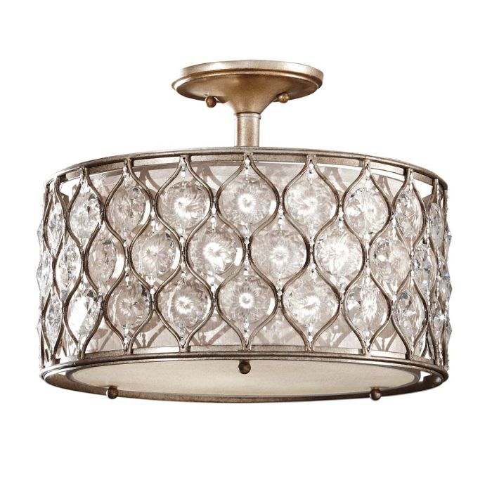 Lucia 1 Light Semi-Flush Light - Burnished Silver