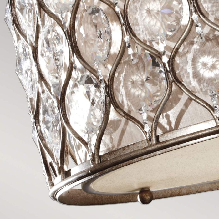 Lucia 1 Light Semi-Flush Light - Burnished Silver