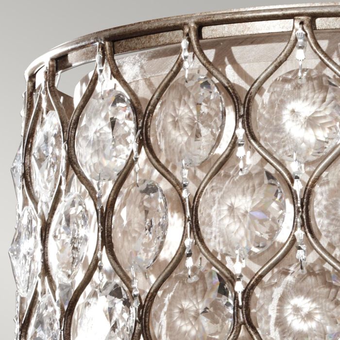 Lucia 1 Light Semi-Flush Light - Burnished Silver