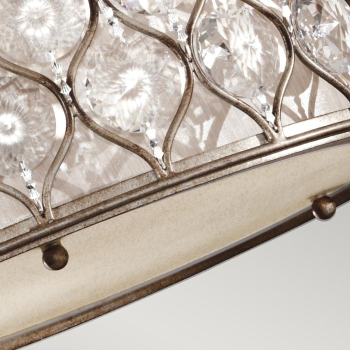 Lucia 1 Light Semi-Flush Light - Burnished Silver