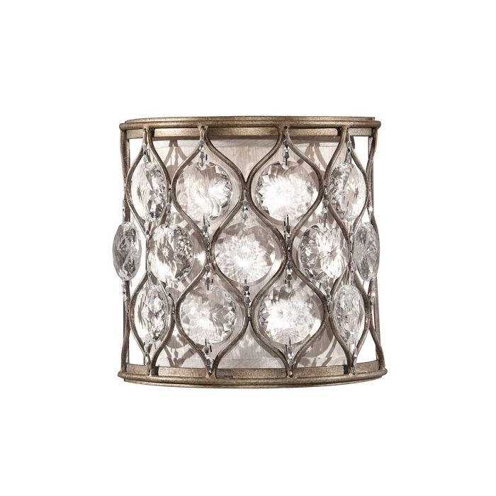 Lucia 1 Light Wall Light - Burnished Silver