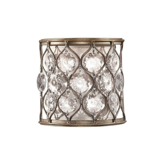 Lucia 1 Light Wall Light - Burnished Silver