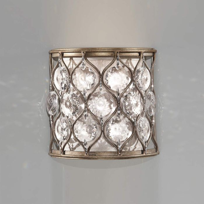 Lucia 1 Light Wall Light - Burnished Silver