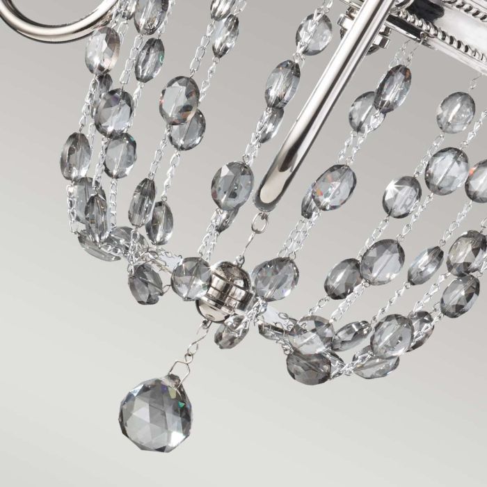 Malia 3 Light Chandelier - Polished Nickel